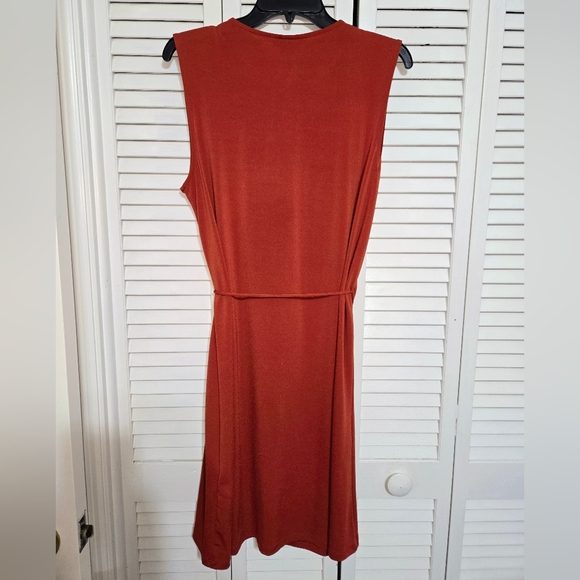 H&M Women's M Sleeveless Rust Red Dress - Picture 7 of 12